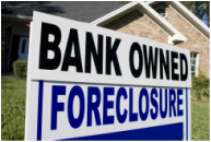 Bank owned foreclosure sign